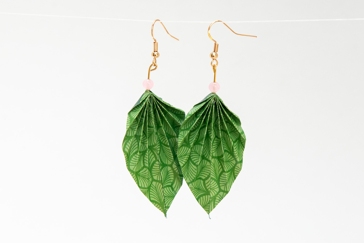 Boucles Doreilles Feuilles Ikigai Origami